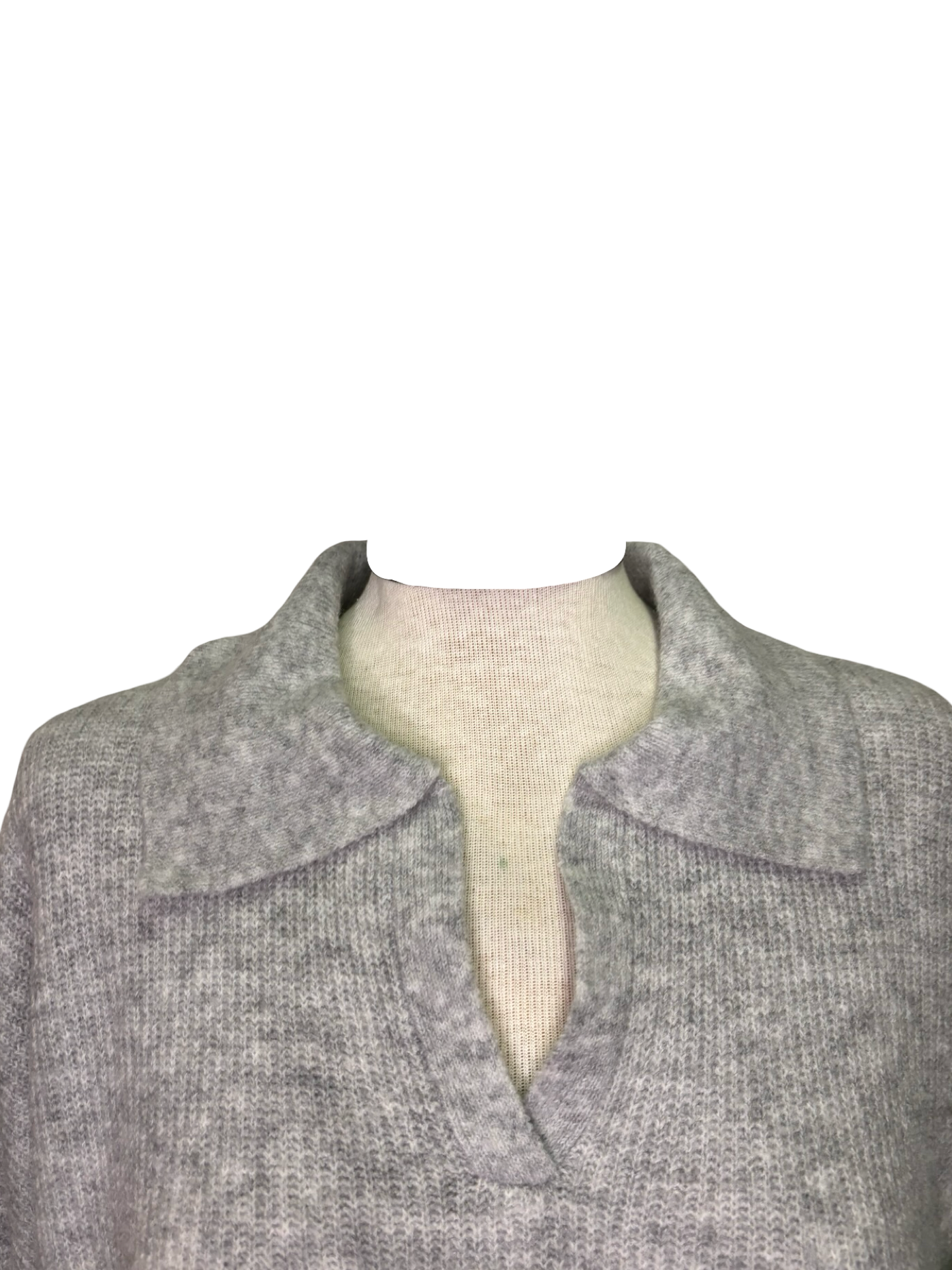 Noa Collared Sweater Gray One Size