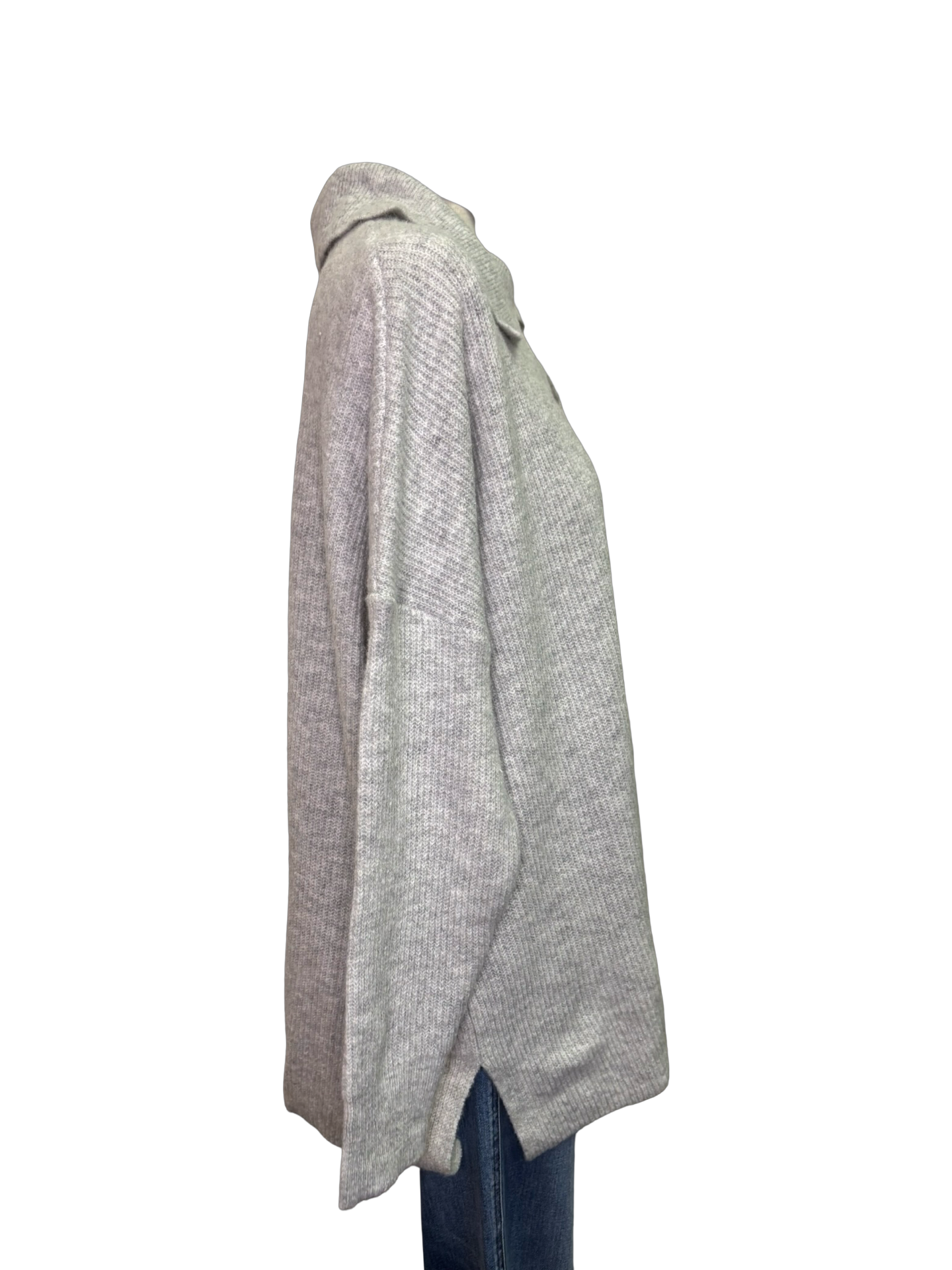 Noa Collared Sweater Gray One Size