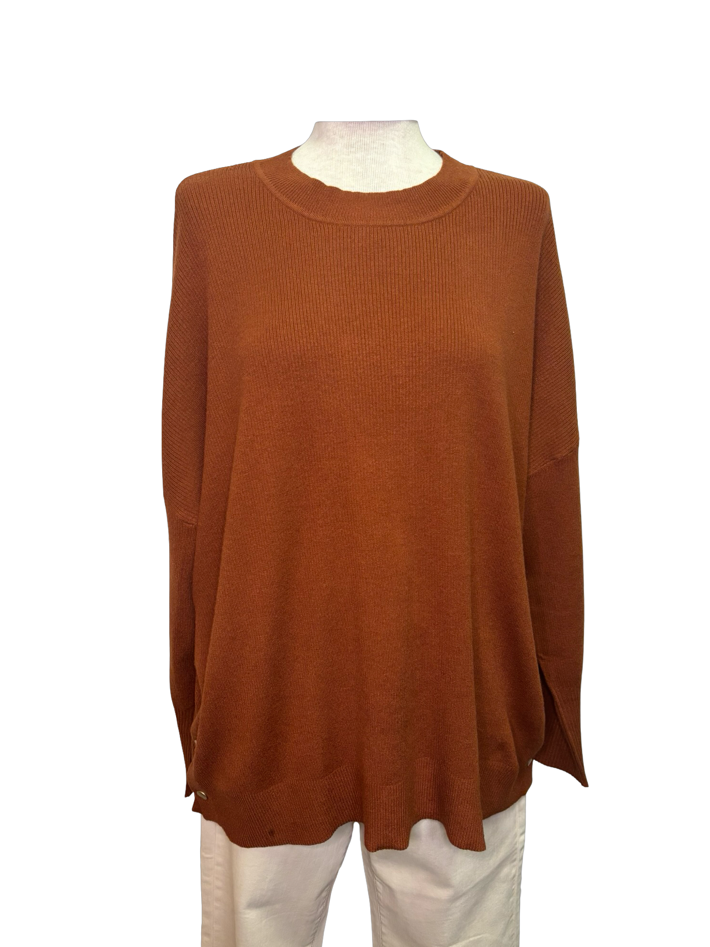 Noralee Button Sweater Rust One Size