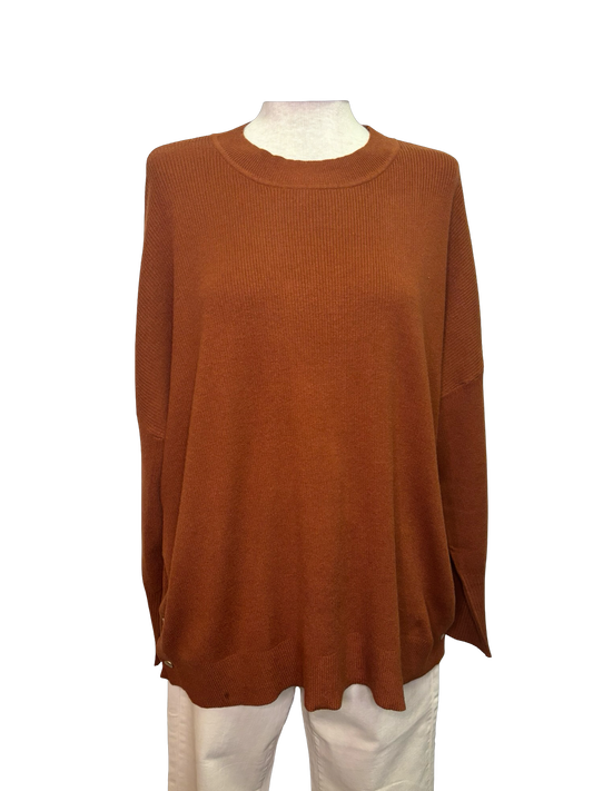 Noralee Button Sweater Rust One Size