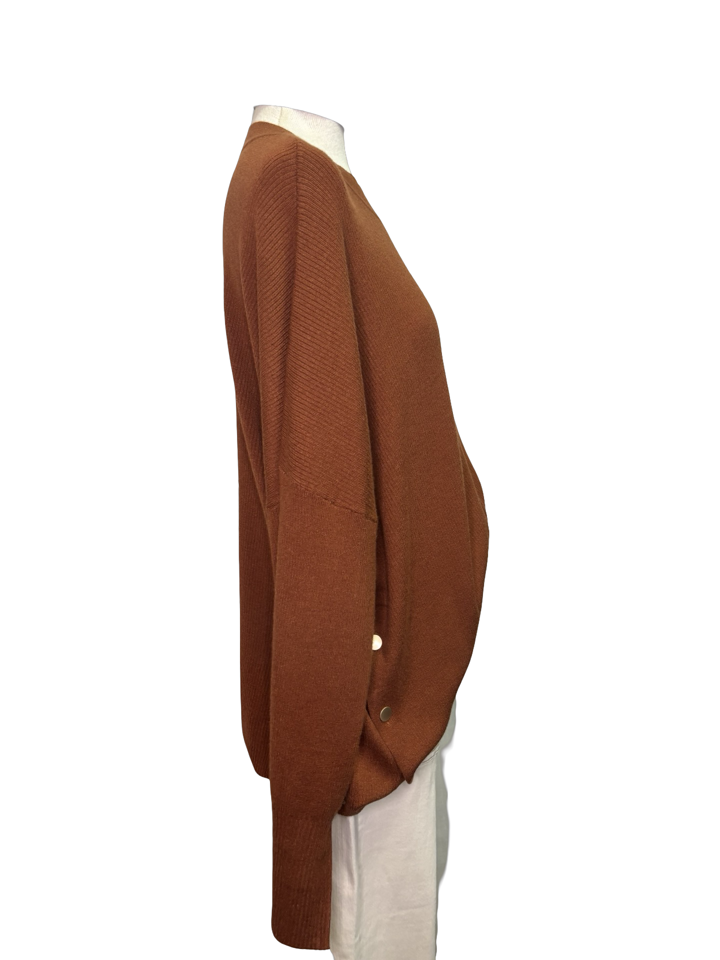 Noralee Button Sweater Rust One Size