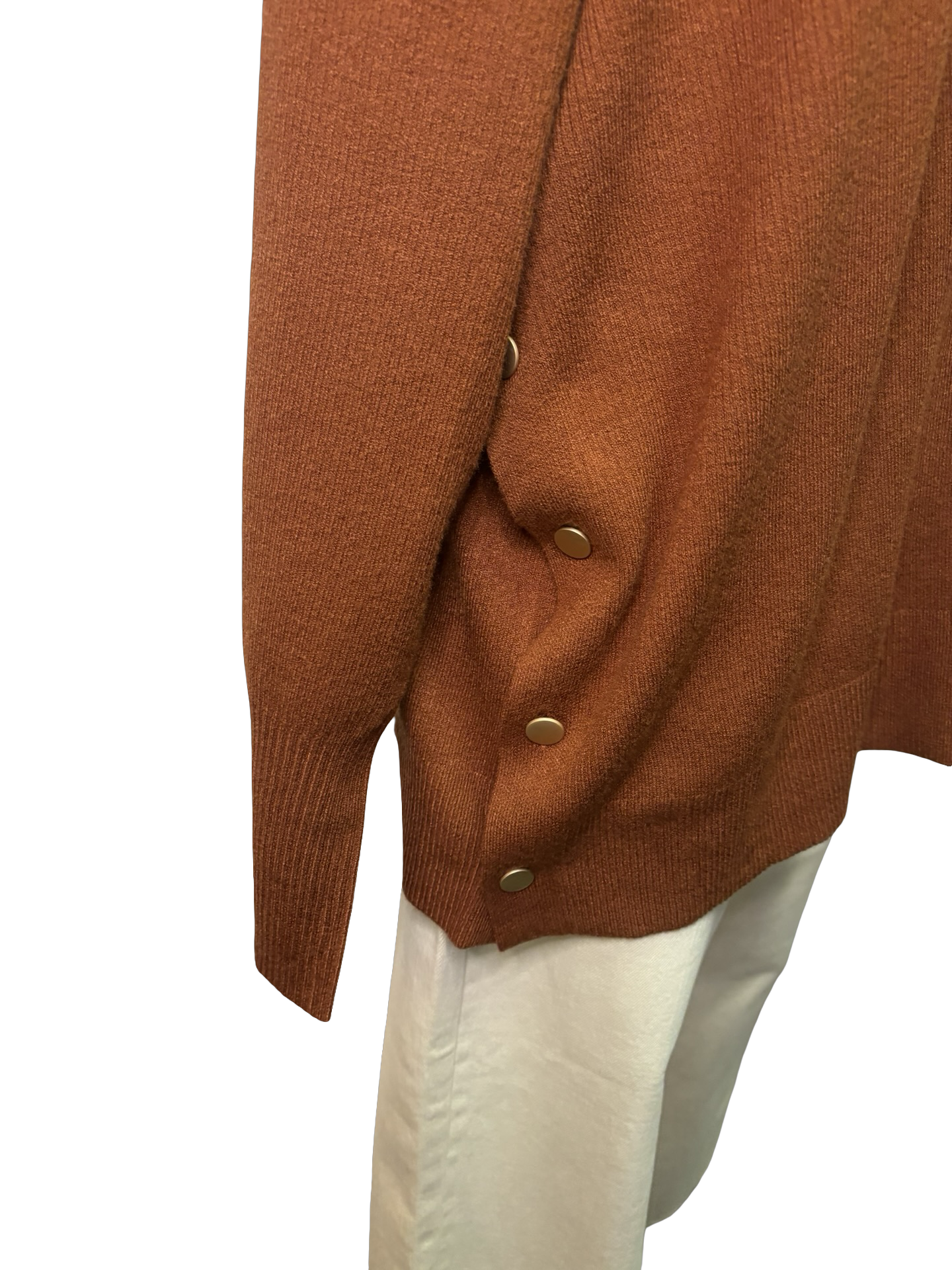 Noralee Button Sweater Rust One Size