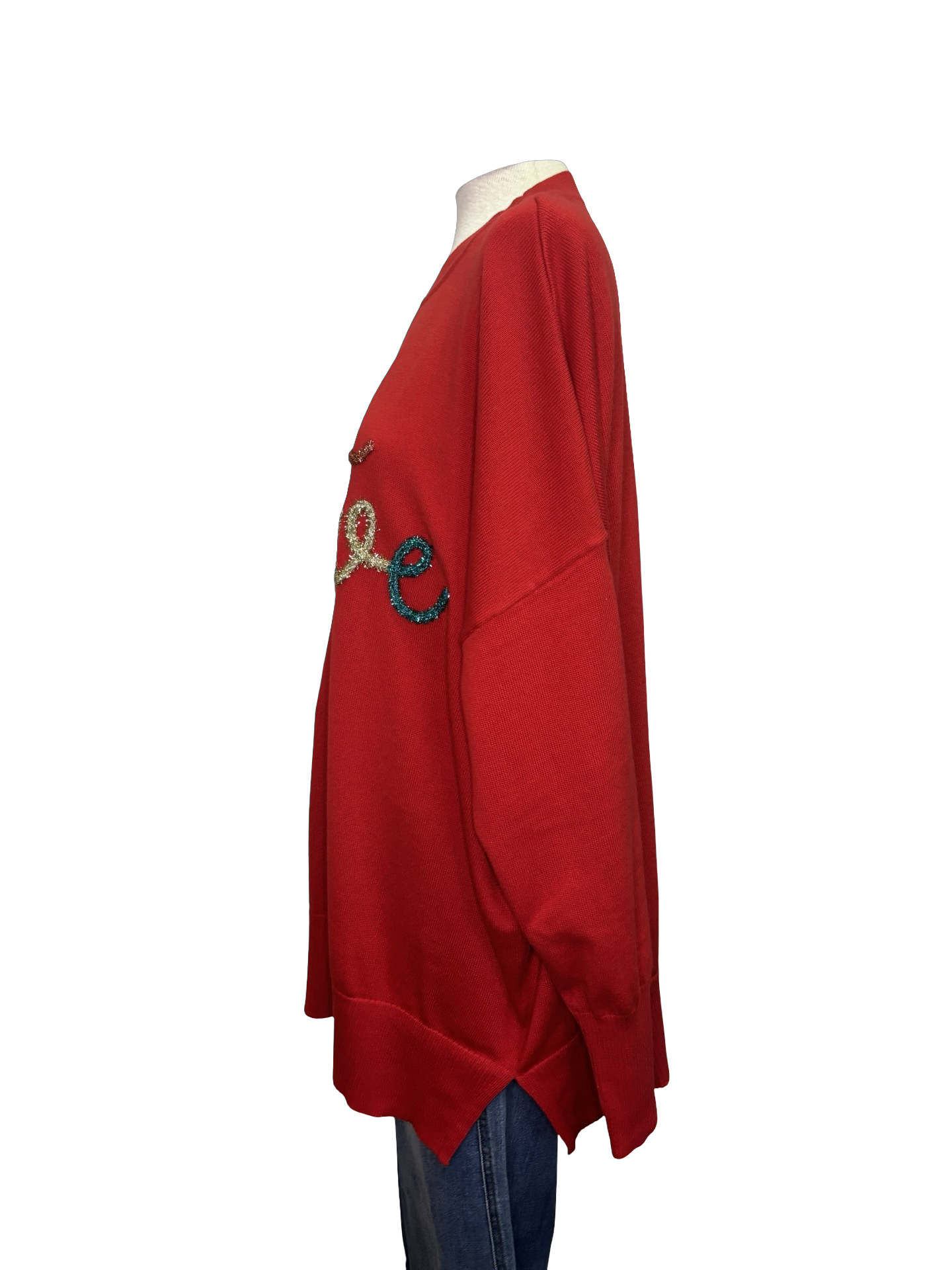 Red Holiday Sparkle Sweater