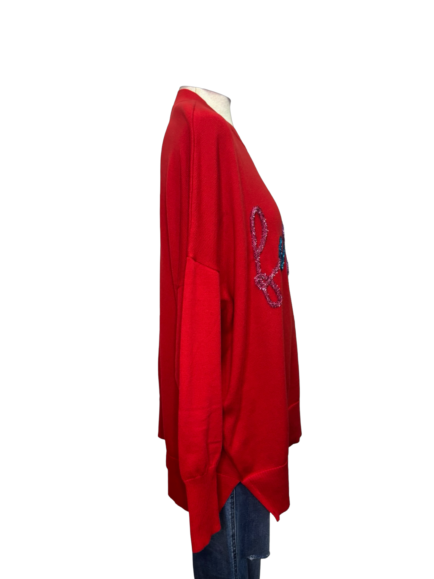 Red Holiday Sparkle Sweater