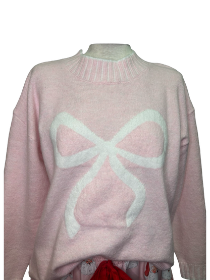Wilder Bow Sweater Blush