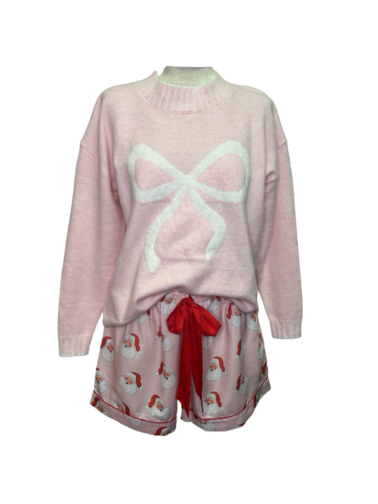 Wilder Bow Sweater Blush