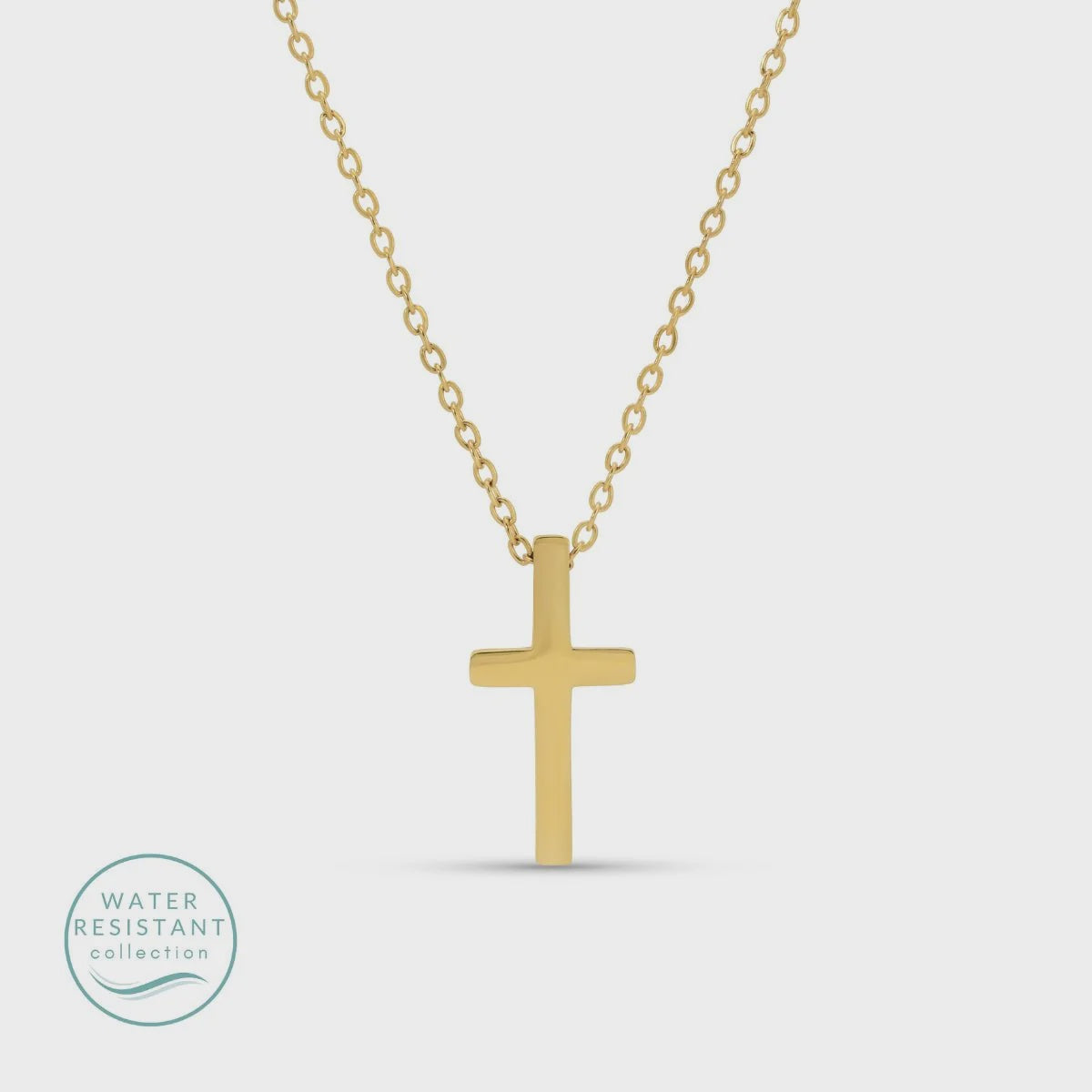 Timeless Cross Pendant Water Resistant Necklace