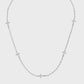 Minimalist Cross Collar Necklace Silver