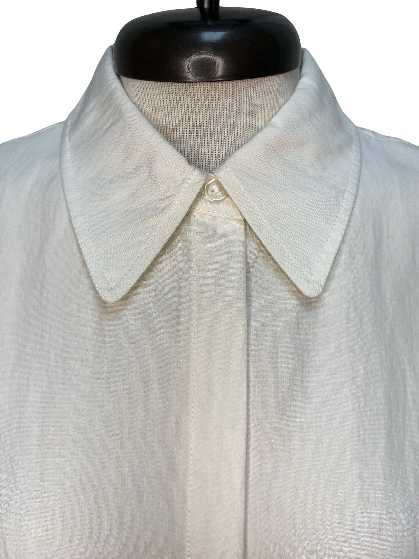 Cap Sleeve Hidden Placket Blouse