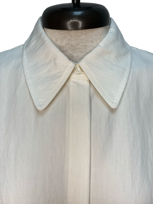 Cap Sleeve Hidden Placket Blouse