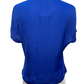 Drop Shoulder Button Up Blouse Capri Blue