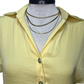 Drop Shoulder Button Up Blouse Pale Banana