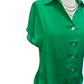 Drop Shoulder Button Up Blouse Peridot