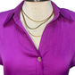 Drop Shoulder Button Up Blouse Viola