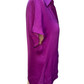 Drop Shoulder Button Up Blouse Viola