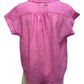 Short Sleeve Popover Blouse Hot Pink
