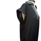 Neckline Stitch Detail Midi Dress Black