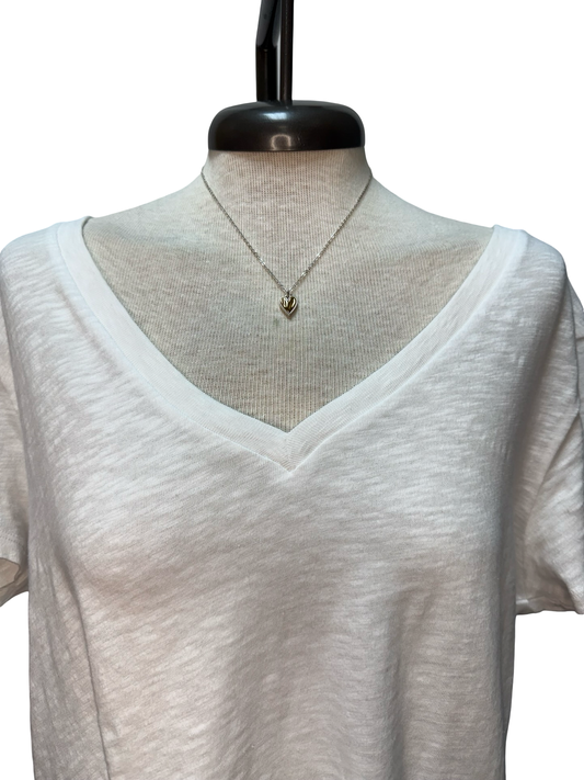 Nomad V Neck Tee White