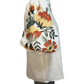 Floral Embroidered Placket Top White
