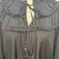 Long Sleeve Yoked Blouse Black