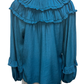 Long Sleeve Yoked Blouse Teal