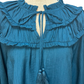 Long Sleeve Yoked Blouse Teal