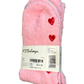 Baby Pink Sweet Heart Cozy Crew Socks