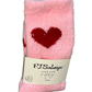 Baby Pink Sweet Heart Cozy Crew Socks