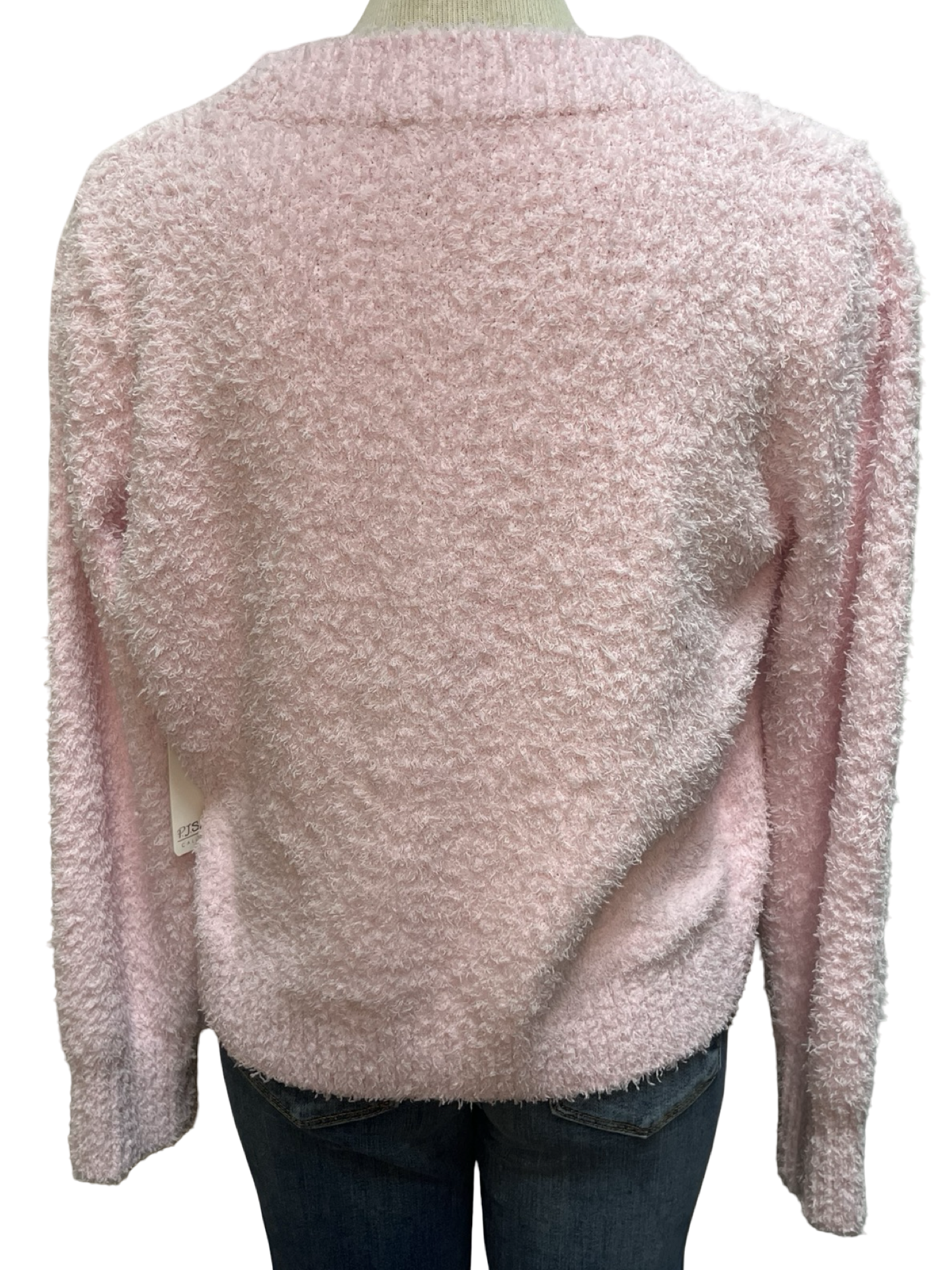 Bundle up Boucle Pink Long Sleeve Top