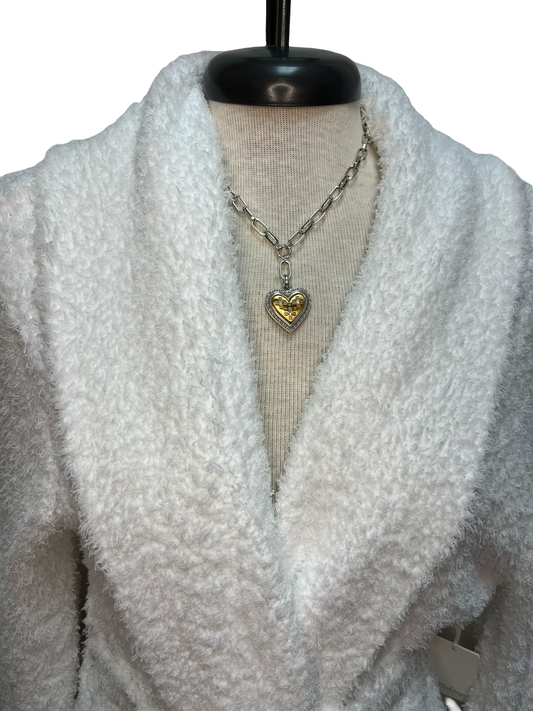 Bundle up Boucle Ivory Robe