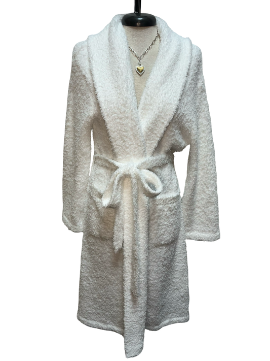 Bundle up Boucle Ivory Robe