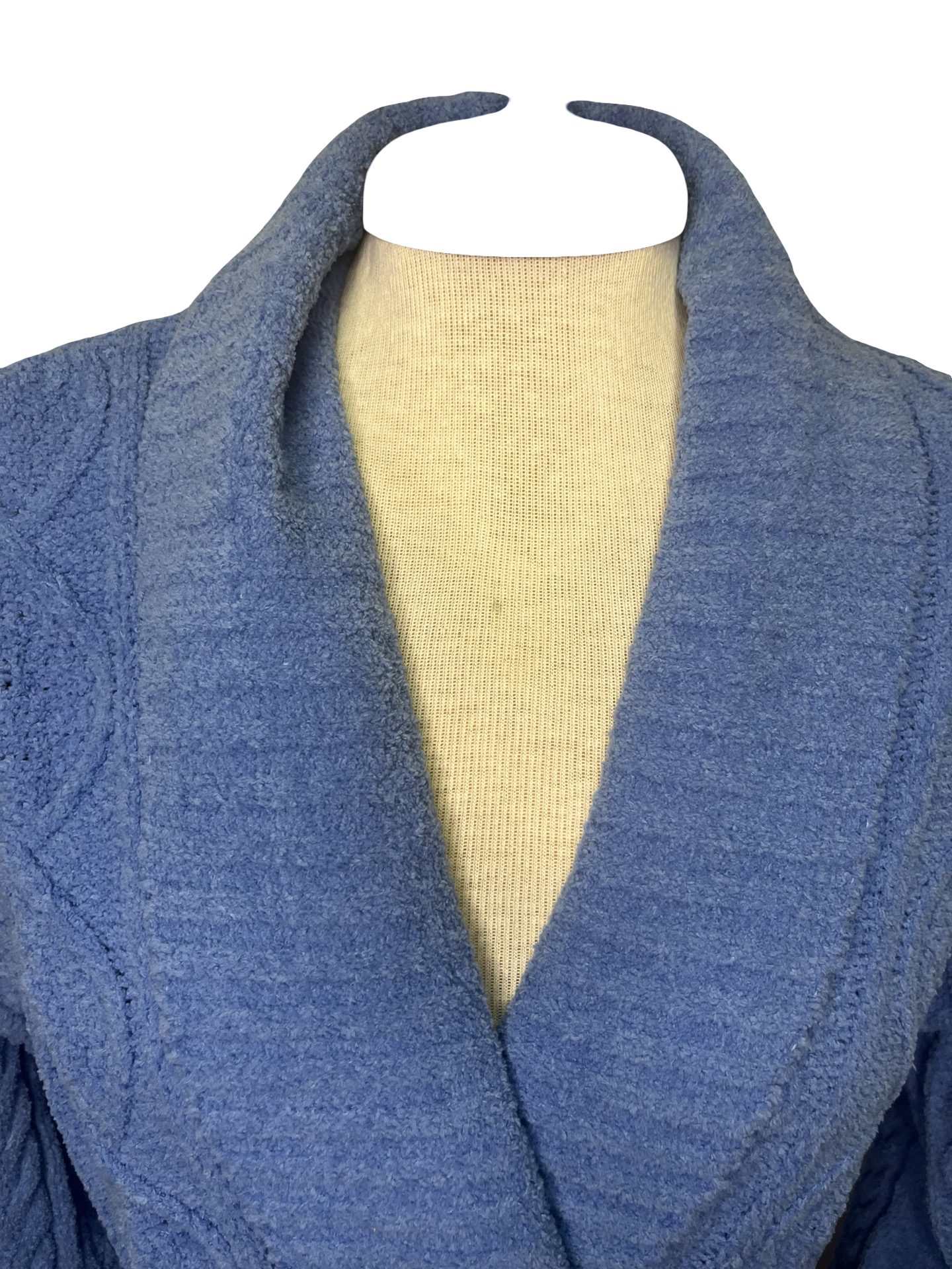 Chenille Cable Knit Robe Sea