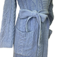 Chenille Cable Knit Robe Sea