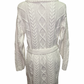 Chenille Cozy Cable Shawl Collar Robe Ivory