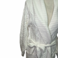 Chenille Cozy Cable Shawl Collar Robe Ivory