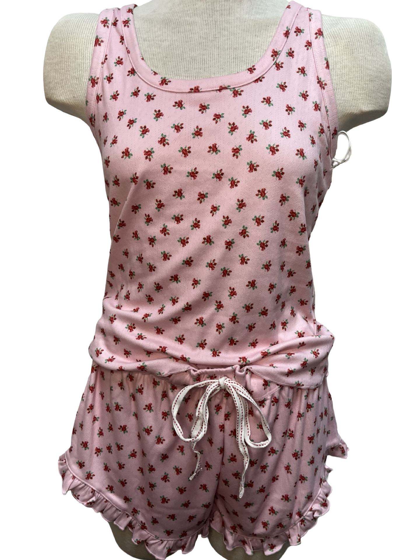 Crazy for the Holidays Ditsy Floral Print Short PJ Set