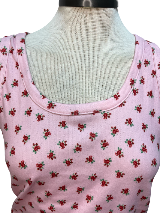 Crazy for the Holidays Ditsy Floral Print Short PJ Set