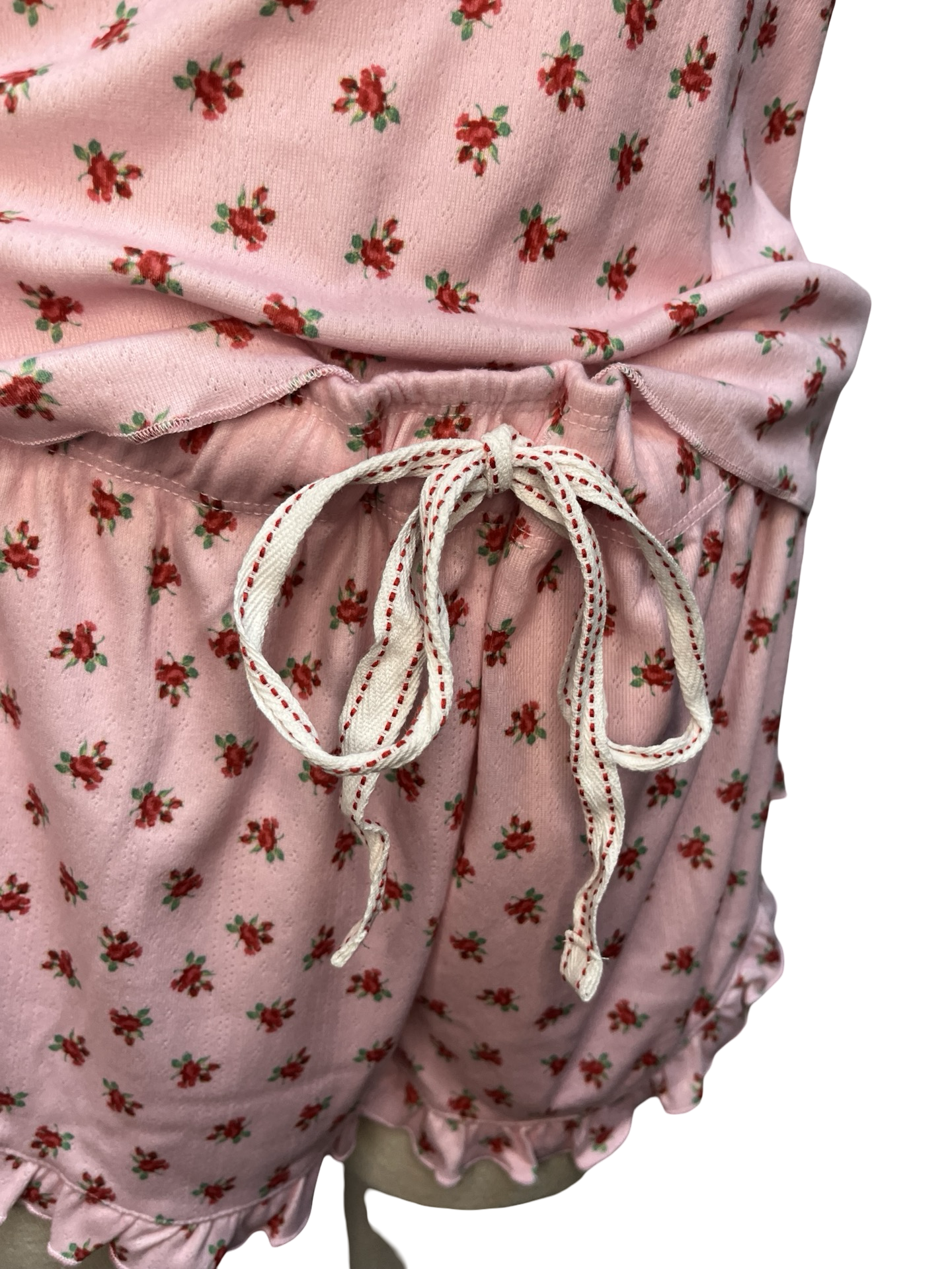 Crazy for the Holidays Ditsy Floral Print Short PJ Set