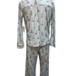 Doggone Cold Dog Print Pointelle PJ Pant Set Blue Haze