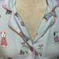 Doggone Cold Dog Print Pointelle PJ Pant Set Blue Haze