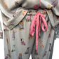 Doggone Cold Dog Print Pointelle PJ Pant Set Blue Haze