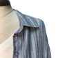 Perfect Striped Button Up Top Indigo