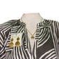 Print Tunic Mini Dress Khaki