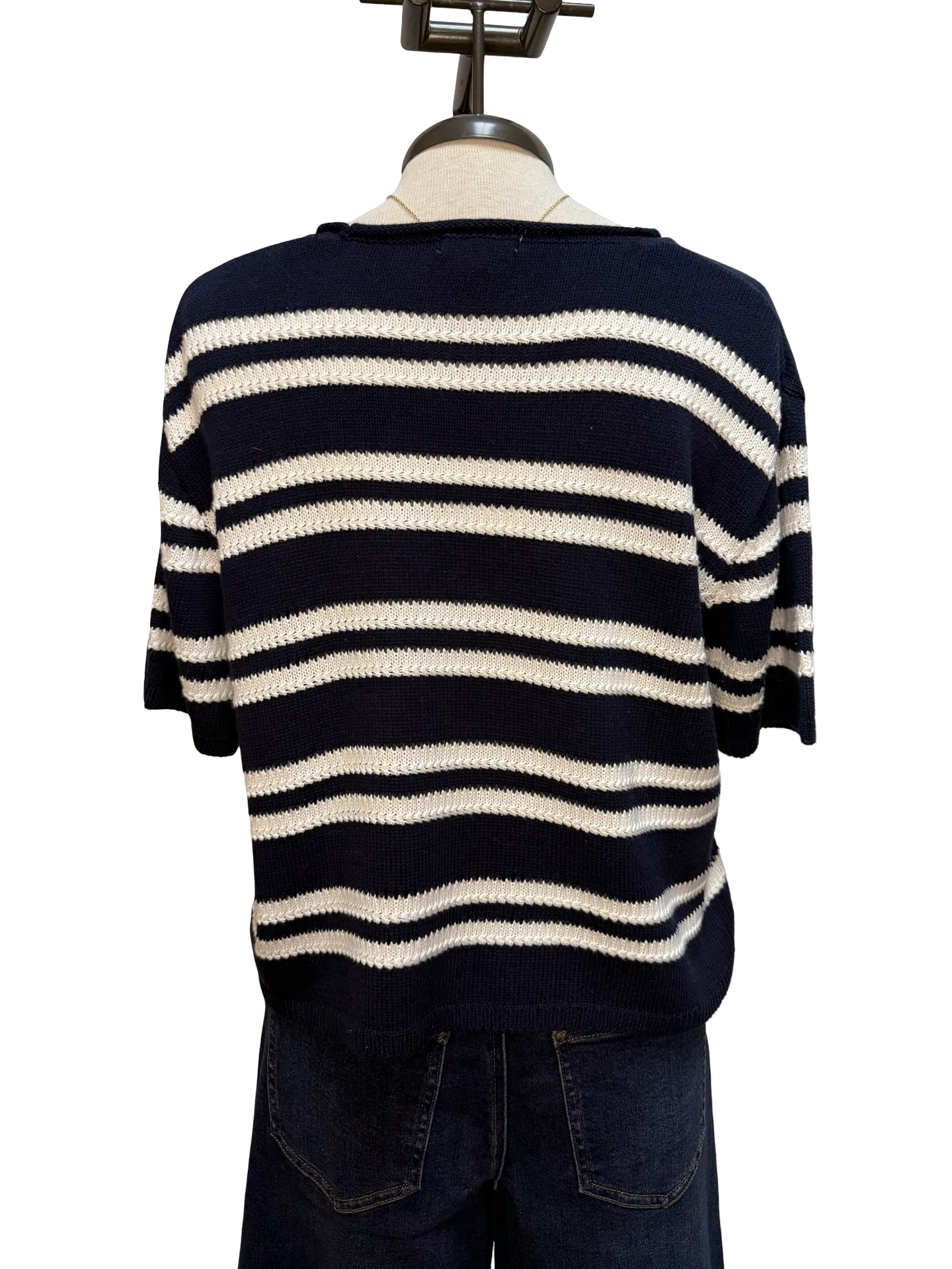 Prado Stripe Sweater Top Eclipse