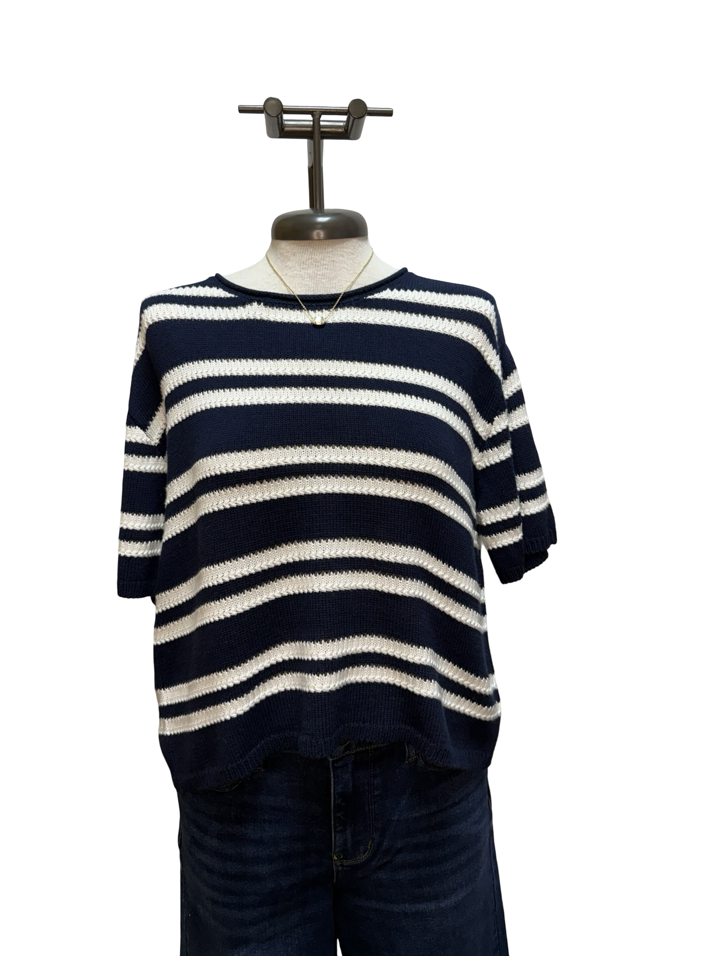 Prado Stripe Sweater Top Eclipse