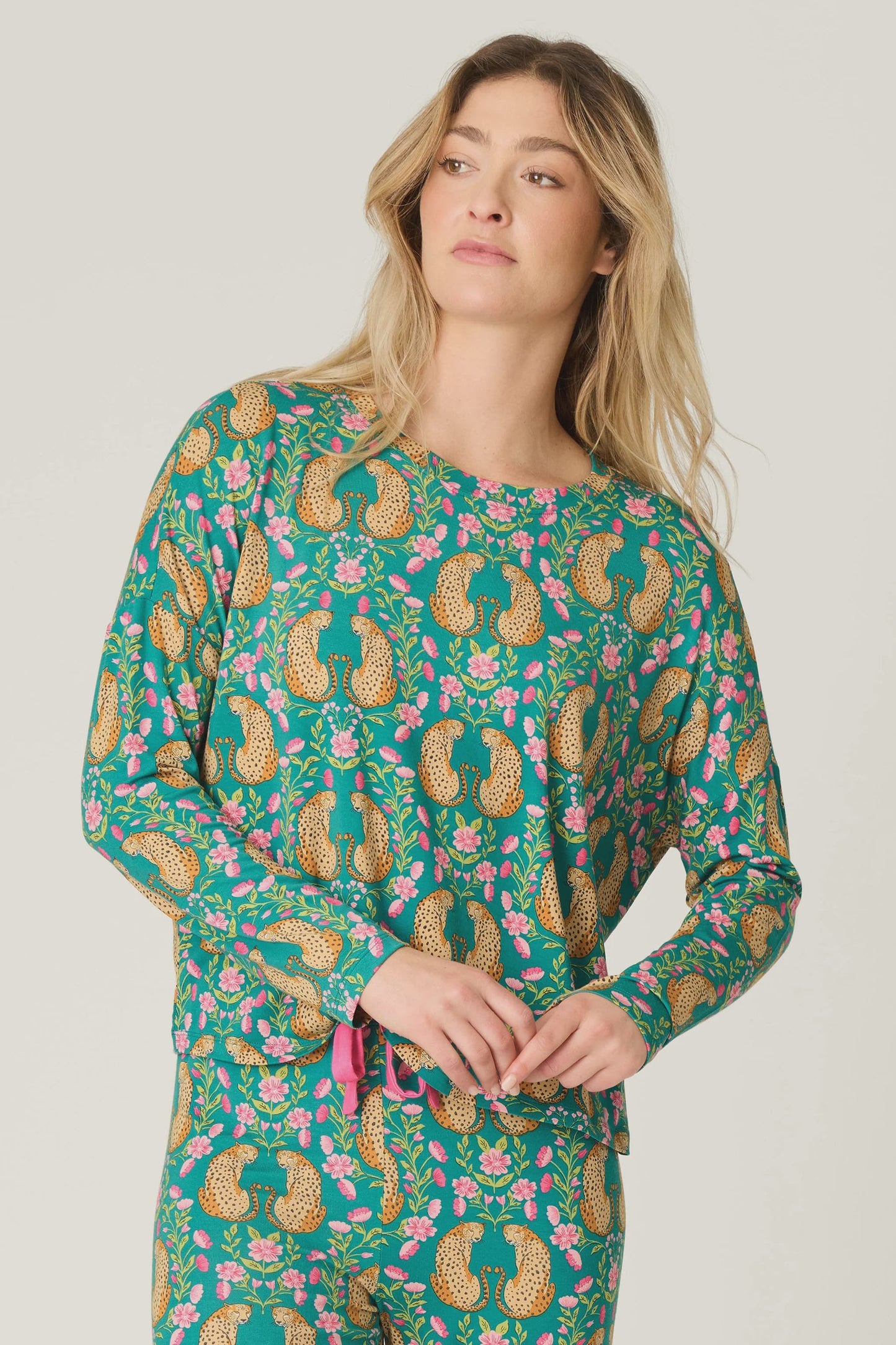Cheetah Bonita Dreams Cheetah Print Long Sleeve Top