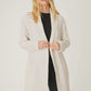 Cozy Chenille Cable Knit Long Ivory Cardigan
