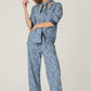 Classic Paisley Bandana Print 3-Piece Long Sleeve Flannel PJ Set