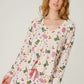 Saddle Up Western Print Long Sleeve V-Neck Top