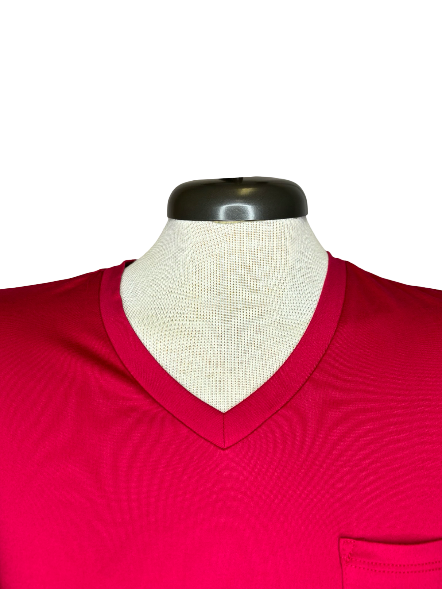 Highlands V Neck Pocket Tee Red